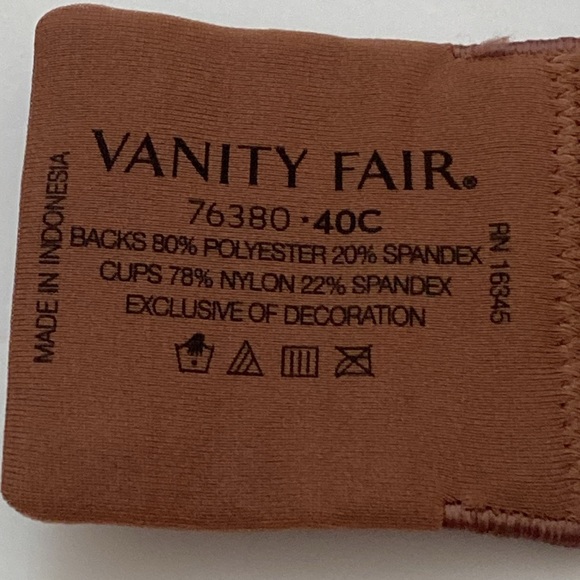 Vanity Fair Beauty Back Smoothing Full Figure Bra Style 76380 Brown 40 C - Picture 10 of 13